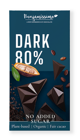 CZEKOLADA GORZKA 80 % BEZ DODATKU CUKRÓW BEZGLUTENOWA BIO 60 g 