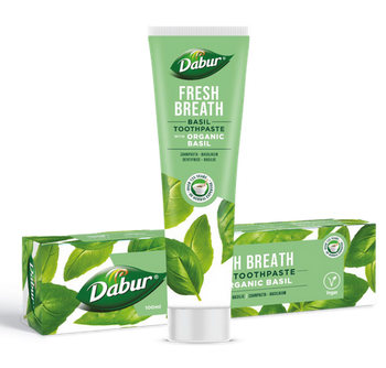 PASTA DO ZĘBÓW ŚWIEŻY ODDECH Z BAZYLIĄ BEZ FLUORU 100 ml - DABUR
