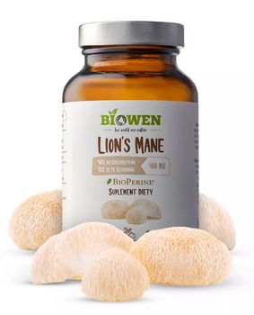 GRZYBY SOPLÓWKA JEŻOWATA EKSTRAKT(400mg)BEZGLUTENOWY 90 KAPSUŁEK BIOWEN