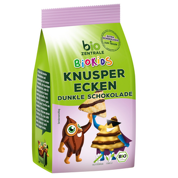 CHRUPKI KUKURYDZIANE Z CZEKOLADĄ GORZKĄ BEZGLUTENOWE DLA DZIECI BIO 60g