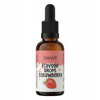 OstroVit Aroma Food Additive Strawberry 30ml FLAVOR DROPS WITHOUT SUGAR