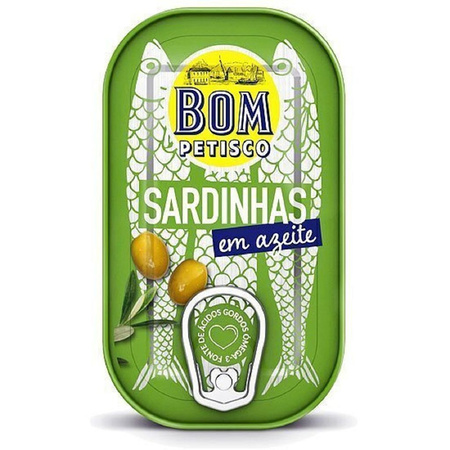 SARDYNKI PORTUGALSKIE W OLIWIE Z OLIWEK 120g   - BON APPETIT (BOM PETISCO)