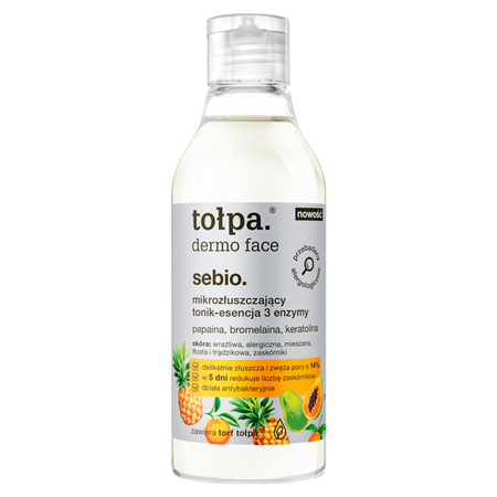 Tołpa dermo face sebio Mikrozłuszczający tonik-esencja 3 enzymy 200 ml