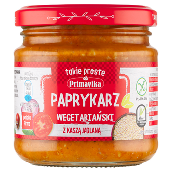 PAPRYKARZ WEGAŃSKI Z KASZĄ JAGLANĄ BEZGLUTENOWY 160 g - PRIMAVIKA