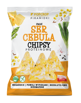CHRUPKI PROTEINOWE O SMAKU SERA I CEBULI WEGAŃSKIE BEZGLUTENOWE 60g