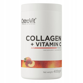 OstroVit Collagen Powder for Drinking + Vitamin C 400g Peach flavor