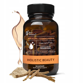 NatiCol Collagen, Ashwagandha, Incense, Wit. C, Hial Acid, Q10, 100 kap