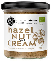 KREM Z ORZECHÓW LASKOWYCH PRAŻONYCH 100 % BIO 300 g - DIET-FOOD