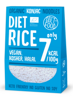 MAKARON (KONJAC) W KSZTAŁCIE RYŻU BEZGLUTENOWY BIO 385g(300g) DIET-FOOD