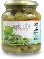 FASOLKA ZIELONA W ZALEWIE BIO 340 g (185 g) (SŁOIK) - BIO PLANET