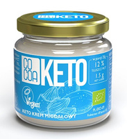 KREM MIGDAŁOWY Z OLEJEM MCT BEZ DODATKU CUKRÓW KETO BIO 200 g - COCOA