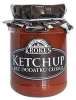 KETCHUP BEZ DODATKU CUKRÓW BEZGLUTENOWY 180 g - KROKUS