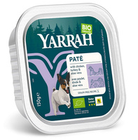 (DLA PSA) PASZTET Z KURCZAKA, WOŁOWINY I INDYKA Z ALOESEM BIO 150g YARRAH
