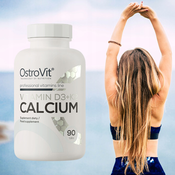 Diet supplement OstroVit Vitamin D3 K2 Calcium pills 90 pcs
