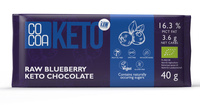 CZEKOLADA Z JAGODAMI I OLEJEM MCT BEZ DODATKU CUKRÓW KETO BIO 40g COCOA