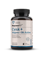 CYNK + MAGNEZ + WITAMINA B6 ACTIVE BEZGLUTENOWY 120 KAPSUŁEK - PHARMOVIT
