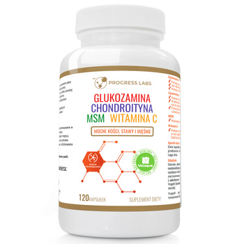 Progress Labs Beef Glucosamine Chondroitin MSM Vitamin C 120 capsules
