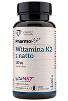 WITAMINA K2 (150 µg) BEZGLUTENOWA 60 KAPSUŁEK - PHARMOVIT (CLASSIC)