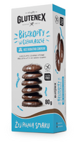 BISZKOPTY W CZEKOLADZIE BEZ DODATKU CUKRÓW BEZGLUTENOWE 80 g - GLUTENEX