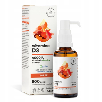 Suplement diety Aura Herbals witamina D krople 50 ml