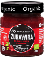 ŻURAWINA DO MIĘS, SERÓW I DESERÓW BIO 200 g - RUNOLAND