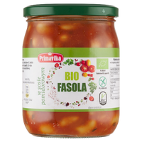 FASOLA W SOSIE POMIDOROWYM BEZGLUTENOWA BIO 440 g - PRIMAVIKA