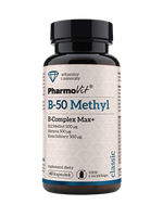 WITAMINA B-50 METHYL B-COMPLEX MAX+ BEZGLUTENOWA 60 KAPSUŁEK - PHARMOVIT