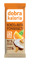 BATON DAKTYLOWY KOKOS & NUTA POMARAŃCZY BEZ DOD. CUKRÓW 35g - DOBRA KALORIA