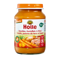 MARCHEW ZIEMNIAK WOŁOWINA BEZ DODATKU CUKRÓW BEZGLUTEN OD 5 MIES 190g HOLLE
