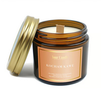 ŚWIECA SOJOWA ZAPACHOWA Z DREWNIANYM KNOTEM KOCHAM KAWĘ 120ml YOUR CANDLE