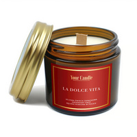 ŚWIECA SOJOWA ZAPACHOWA Z DREWNIANYM KNOTEM LA DOLCE 120ml YOUR CANDLE