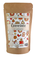 CZEREŚNIE W CZEKOLADZIE BEZ DODATKU CUKRÓW BEZGLUTENOWE 100g PIĘĆ PRZEMIAN