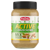 KREM ORZECHOWY CRUNCHY MIX (4 ORZECHY) SOLONY BEZGLUTENOWY 470g PRIMAVIKA