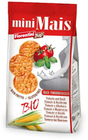 KRĄŻKI KUKURYDZIANE Z POMIDORAMI I BAZYLIĄ BEZGLUTENOWE BIO 50g FIORENTINI