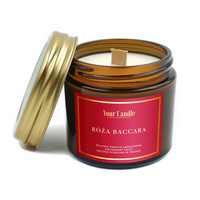 ŚWIECA SOJOWA ZAPACHOWA Z DREWNIANYM KNOTEM RÓŻA BACCARA 120ml YOUR CANDLE