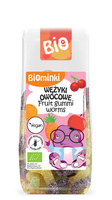 WĘŻYKI OWOCOWE BEZ ŻELATYNY BEZGLUTENOWE BIO 100 g - BIOMINKI