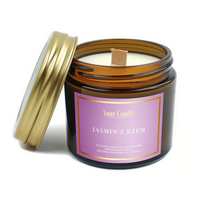 ŚWIECA SOJOWA ZAPACHOWA Z DREWNIANYM KNOTEM JAŚMIN 120ml YOUR CANDLE